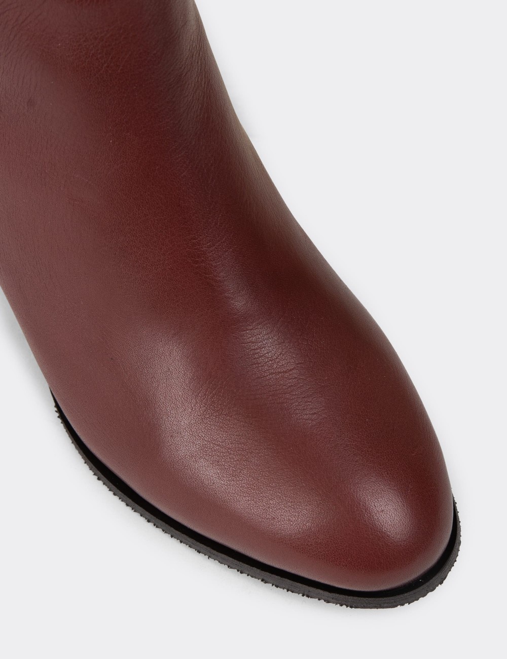 Women's Burgundy Leather Ankle Boots - A3324ZBRDC01 Women's Burgundy Leather Ankle Boots - A3324ZBRDC01