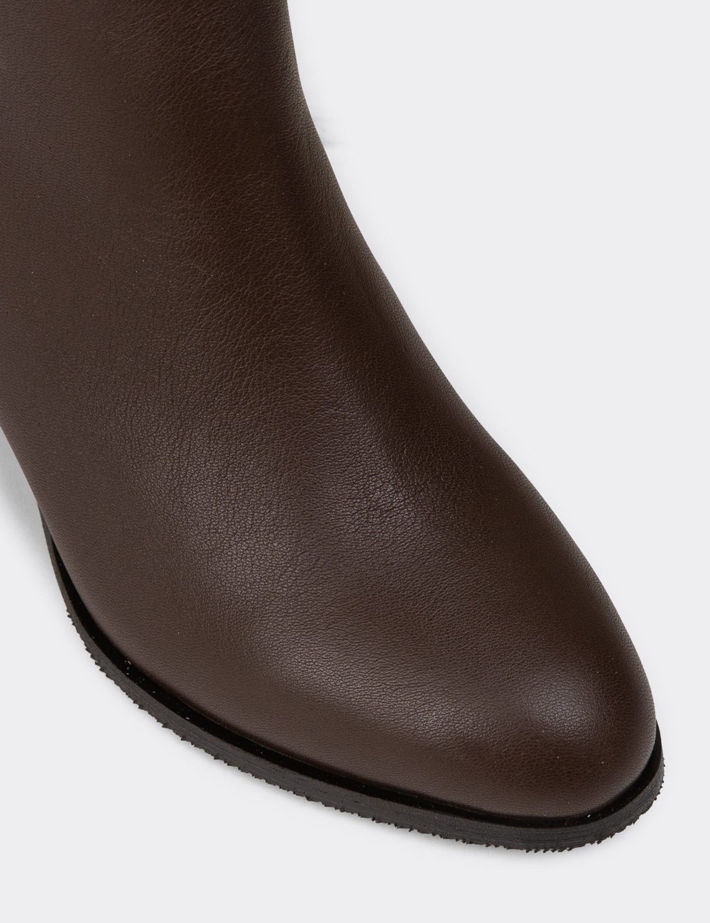 Women's Brown Leather Boots - A3324ZKHVC01 Women's Brown Leather Boots - A3324ZKHVC01