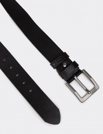 Leather Black Men's Belt