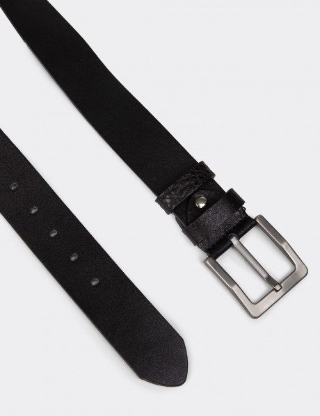 Leather Black Men's Belt
