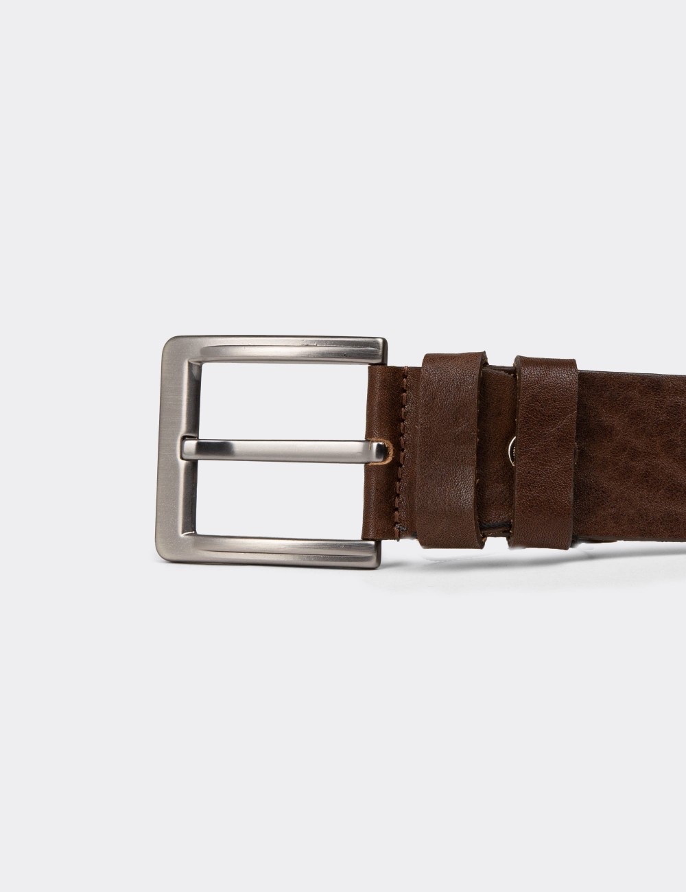 Leather Tan Men's Belt - TB001MTBAW01 Leather Tan Men's Belt - TB001MTBAW01