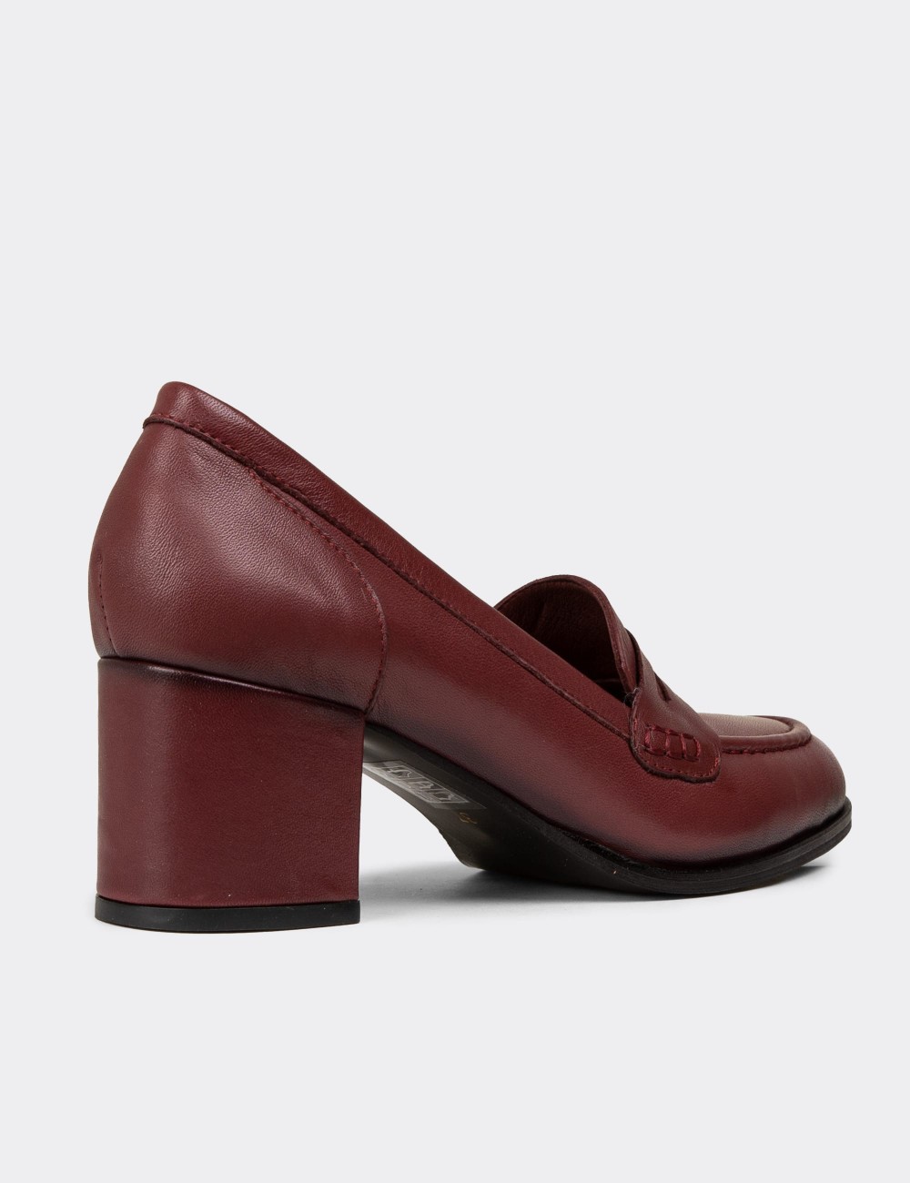 Women's Burgundy Leather Moccasins - A3440ZBRDM01 Women's Burgundy Leather Moccasins - A3440ZBRDM01