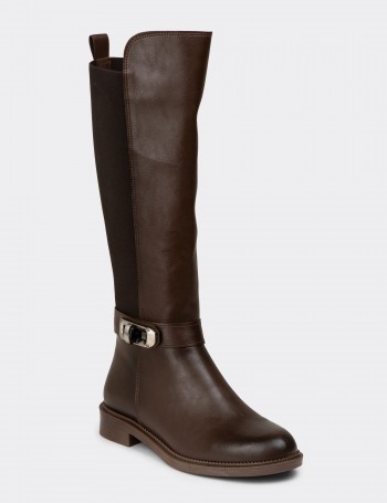 Women's Knee-High Brown Boots