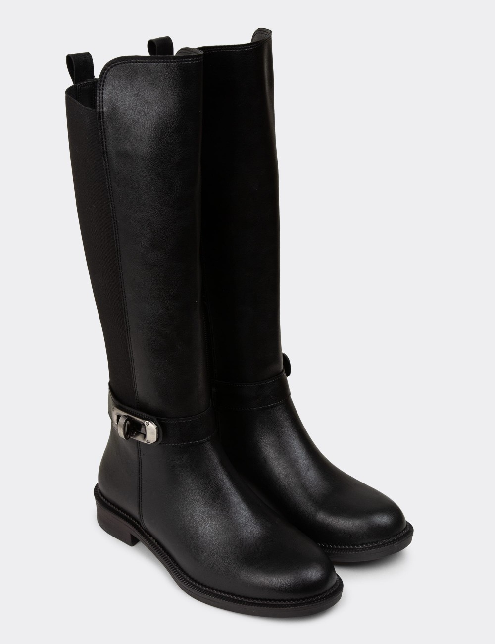 Women's Knee-High Black Boots - K8020ZSYHC01 Women's Knee-High Black Boots - K8020ZSYHC01