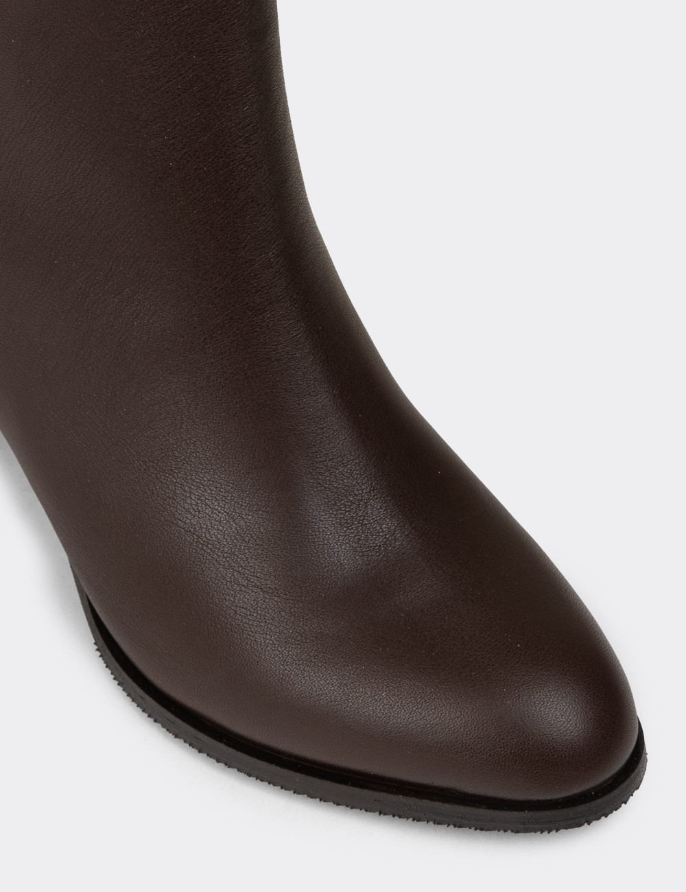 Women's Brown Leather Boots - A5810ZKHVC01 Women's Brown Leather Boots - A5810ZKHVC01