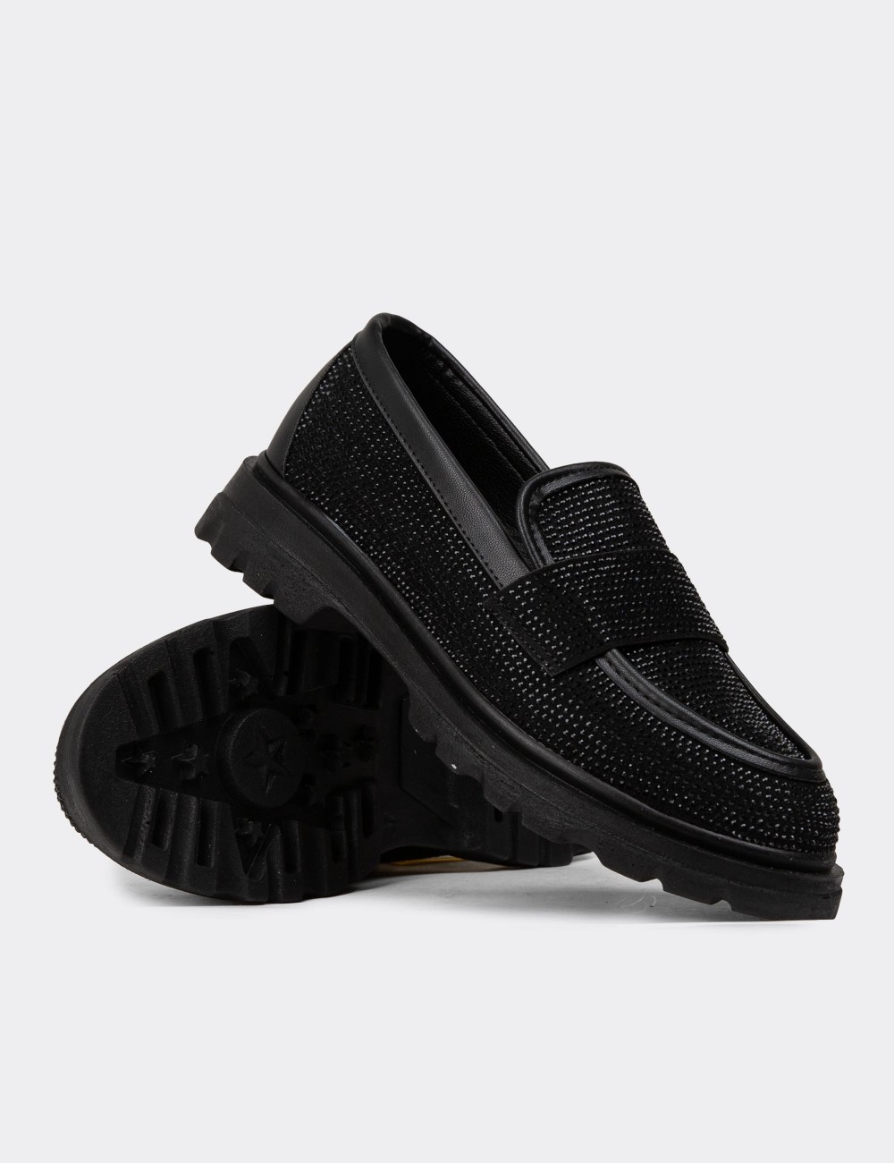 Women's Black Loafers - KA515ZSYHE01 Women's Black Loafers - KA515ZSYHE01