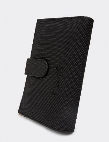 Women's Benetton Black Wallet - B1656ZSYHZ01