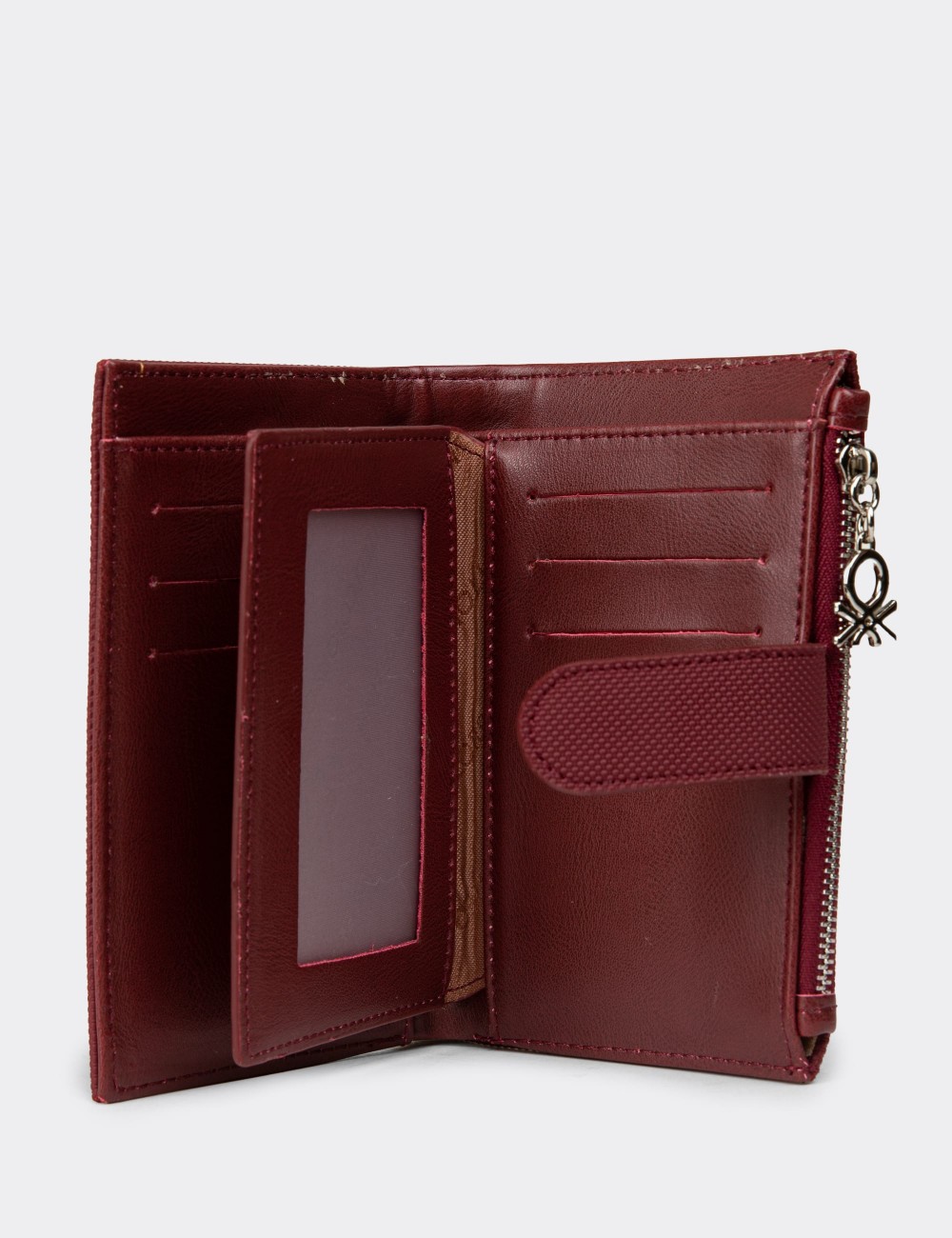 Women's Burgundy Wallet by Benetton - B1656ZBRDZ01