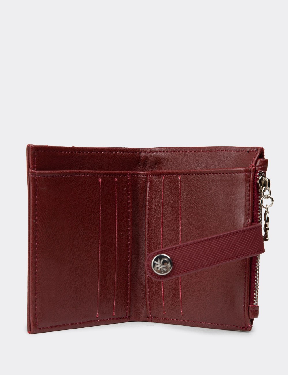 Women's Benetton Burgundy Wallet - B1657ZBRDZ01