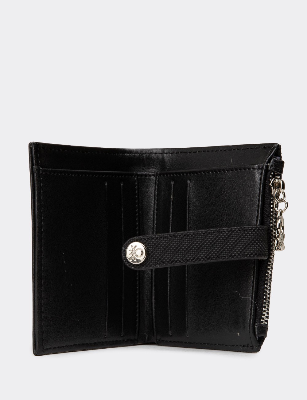 Women's Benetton Black Wallet - B1657ZSYHZ01