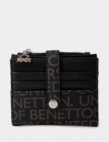 Women's Benetton Black Wallet - B1660ZSYHZ01