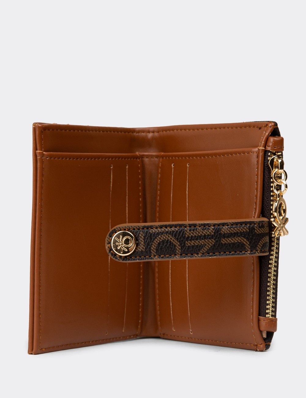Women's Benetton Brown Wallet - B1660ZKHVZ01