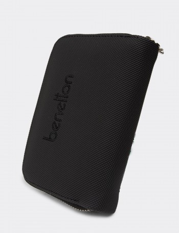 Women's Benetton Black Wallet - B0658ZSYHZ01