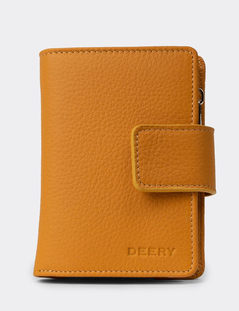 Women's Yellow Leather Wallet - 00918ZHRDZ01 Women's Yellow Leather Wallet - 00918ZHRDZ01