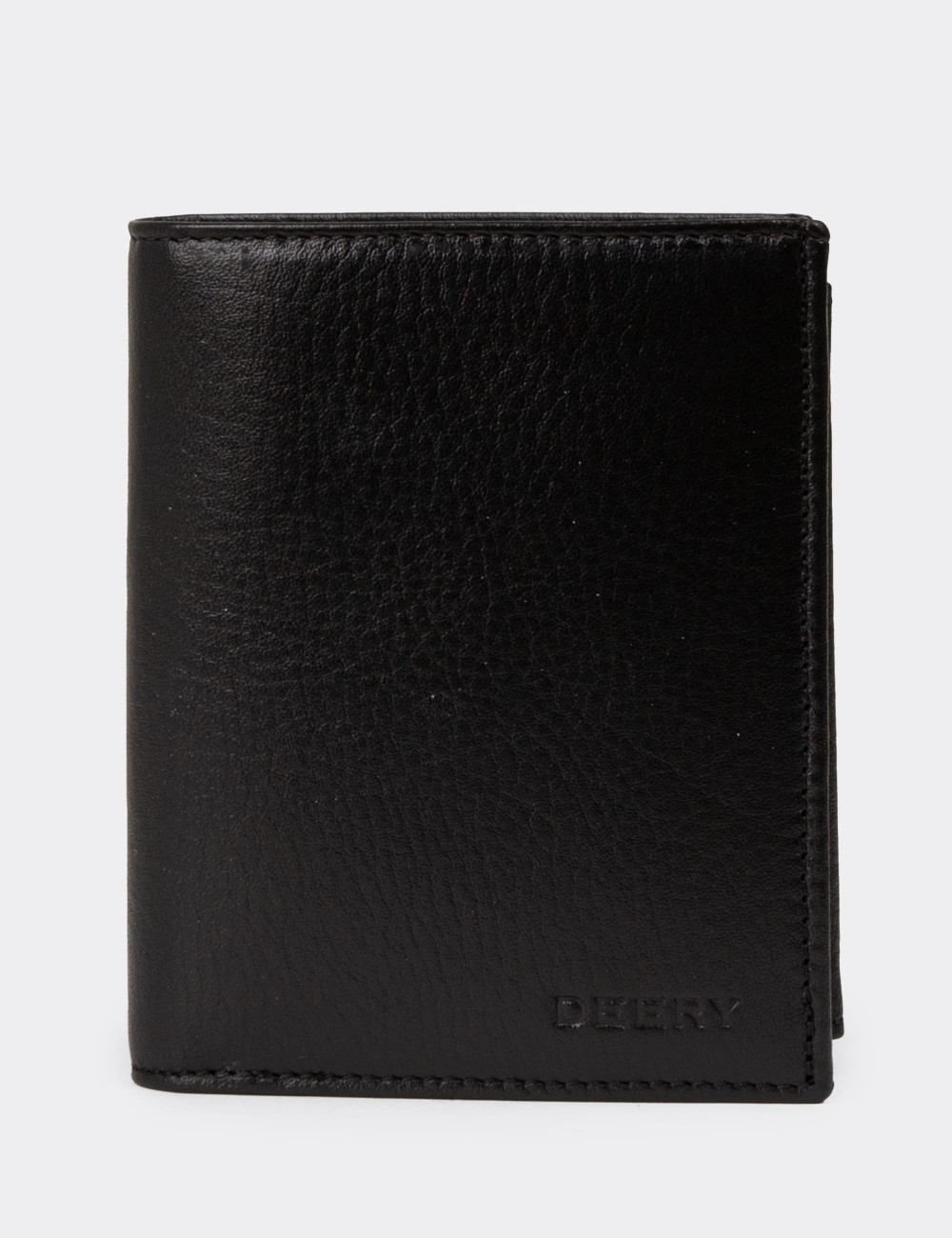 Men's Black Leather Wallet - 01102MSYHZ01 Men's Black Leather Wallet - 01102MSYHZ01