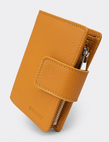 Women's Yellow Leather Wallet