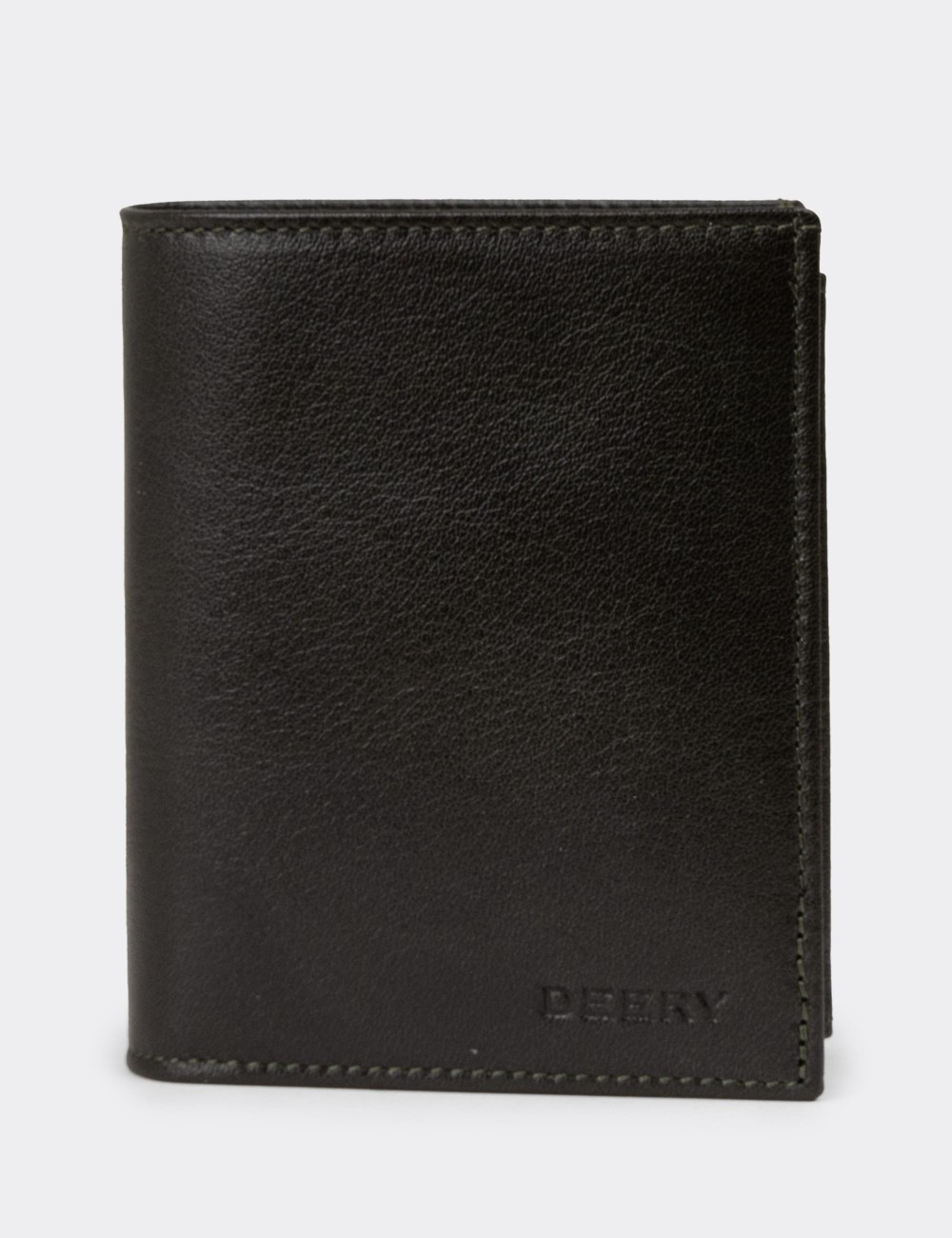 Men's Green Leather Wallet - 01102MHAKZ01 Men's Green Leather Wallet - 01102MHAKZ01