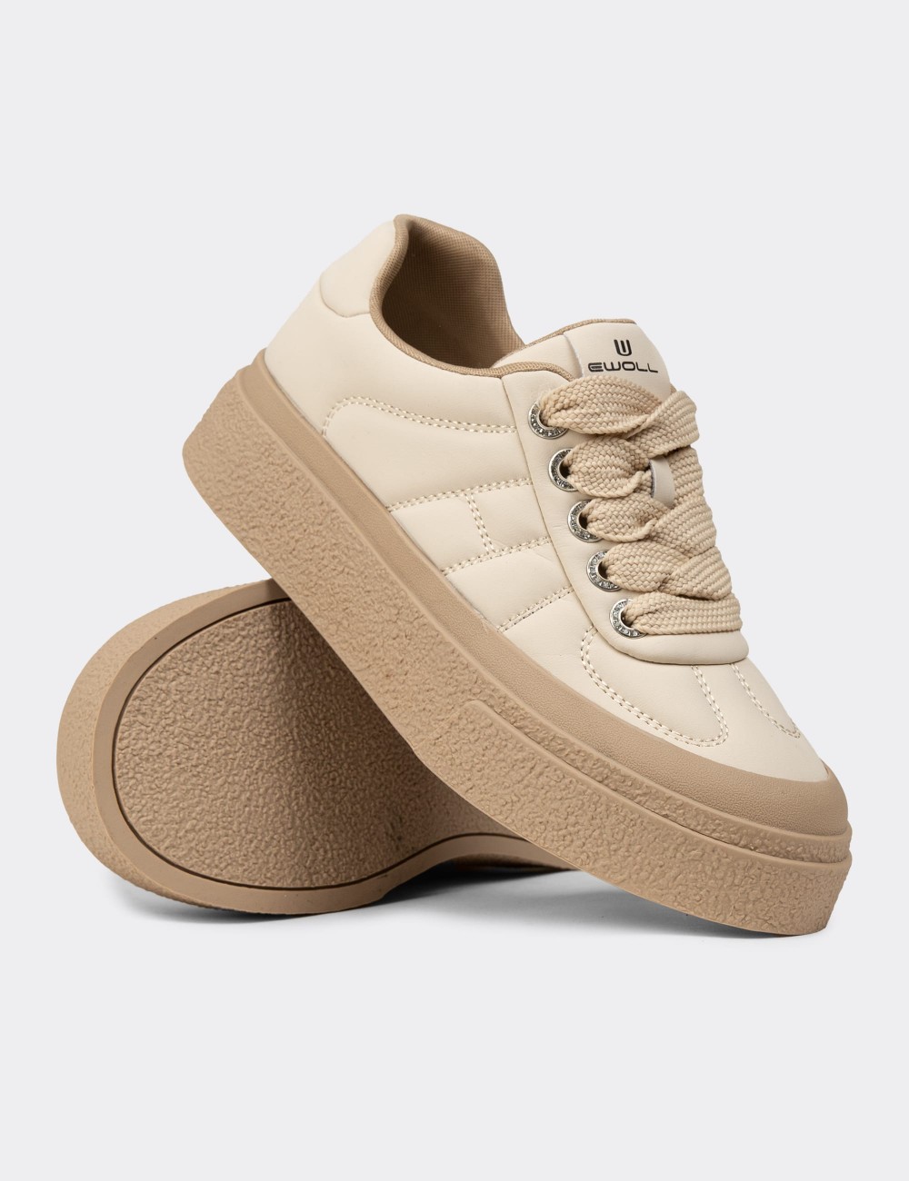 Women's Beige Sneakers - E8020ZBEJC01 Women's Beige Sneakers - E8020ZBEJC01