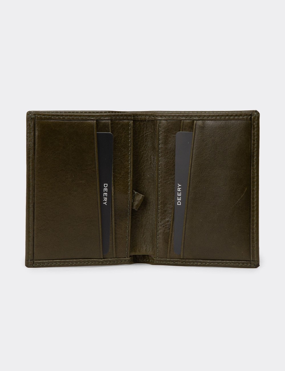 Men's Green Leather Wallet - 00216MHAKZ01 Men's Green Leather Wallet - 00216MHAKZ01