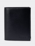 Men's Navy Leather Wallet