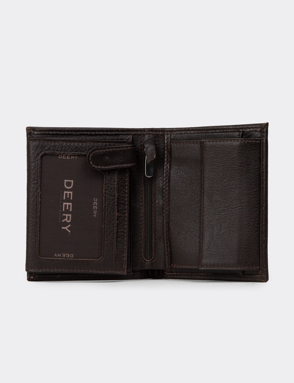 Men's Brown Leather Wallet - 01102MKHVZ01