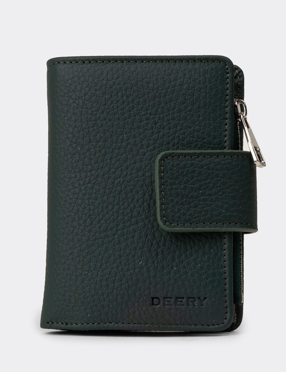 Women's Green Leather Wallet - 00918ZHAKZ01