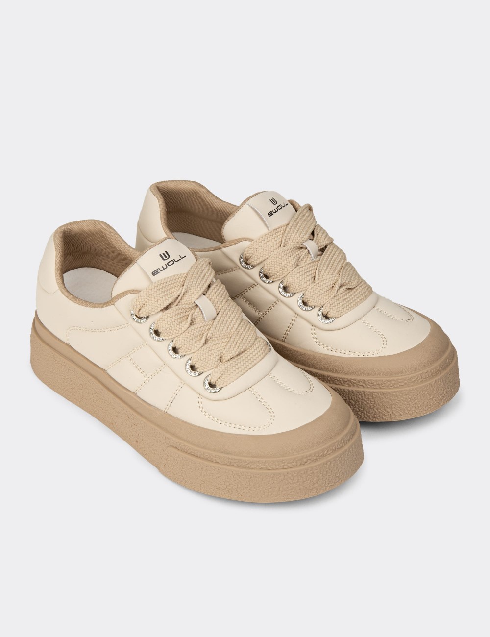 Women's Beige Sneakers - E8020ZBEJC01 Women's Beige Sneakers - E8020ZBEJC01
