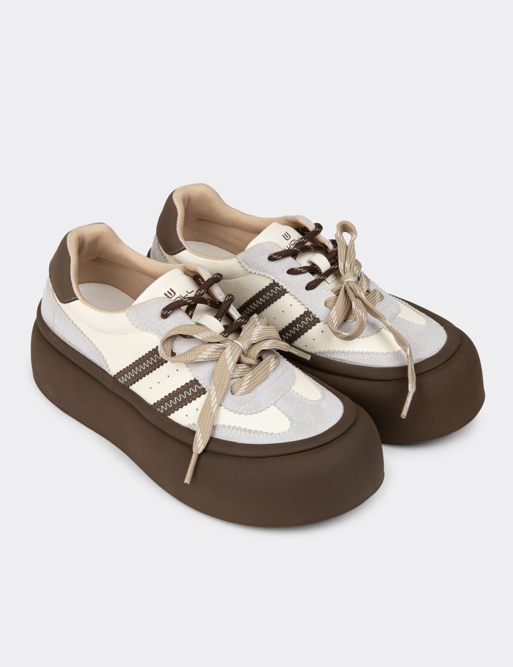 Women's Beige Sneakers - E8004ZBEJC01 Women's Beige Sneakers - E8004ZBEJC01