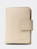 Women's Beige Leather Wallet