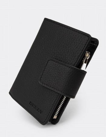 Women's Black Leather Wallet