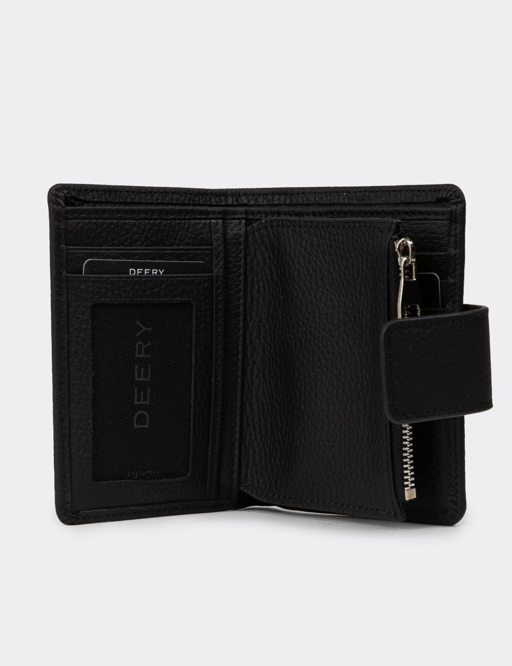 Women's Black Leather Wallet - 00918ZSYHZ01 Women's Black Leather Wallet - 00918ZSYHZ01