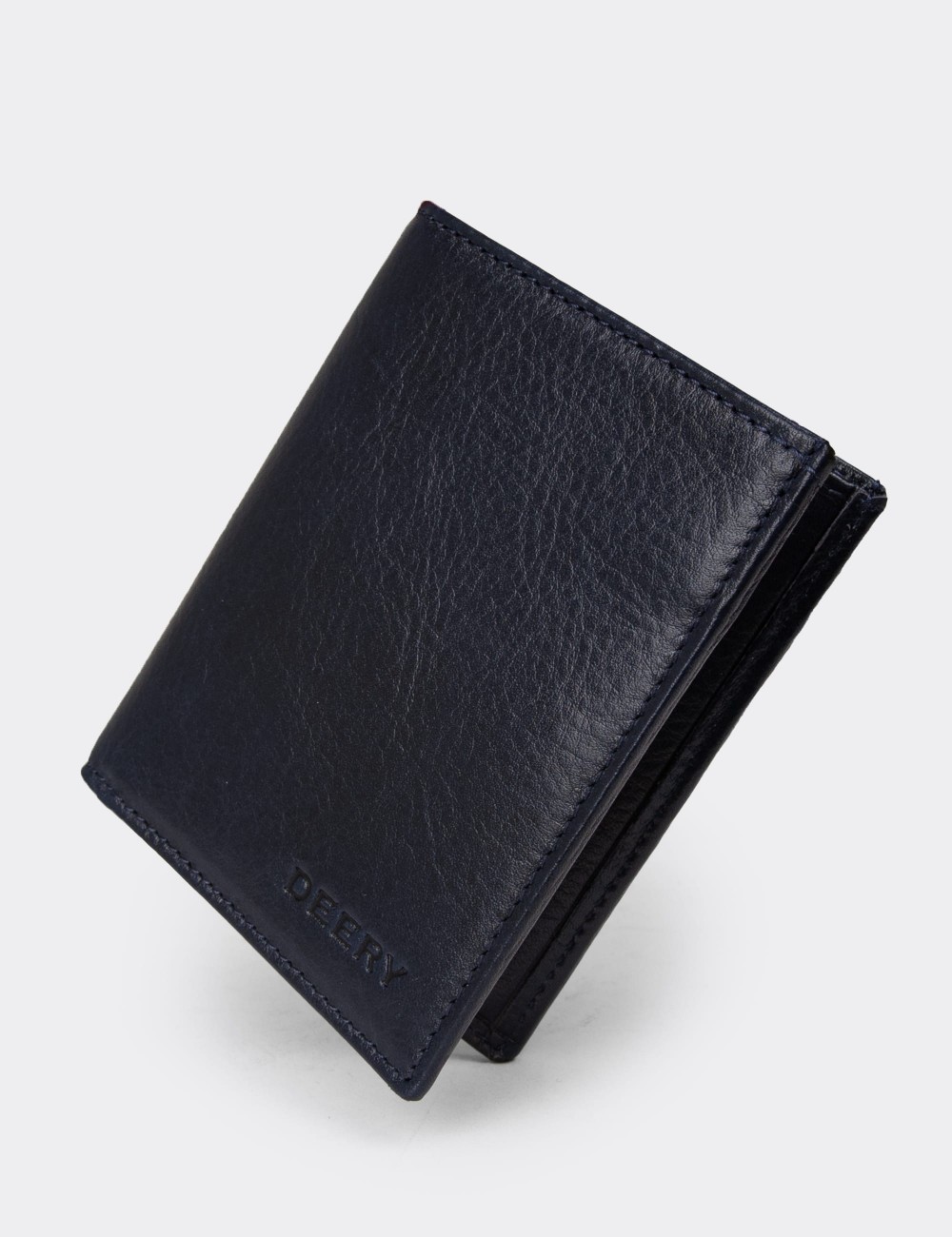 Men's Navy Leather Wallet - 00216MLCVZ01 Men's Navy Leather Wallet - 00216MLCVZ01