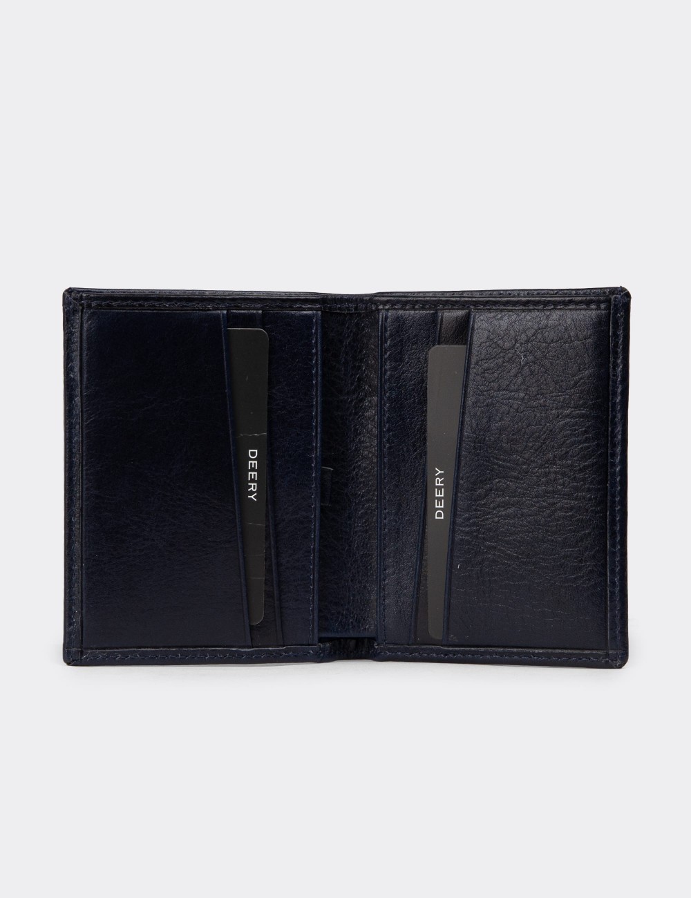 Men's Navy Leather Wallet - 00216MLCVZ01 Men's Navy Leather Wallet - 00216MLCVZ01