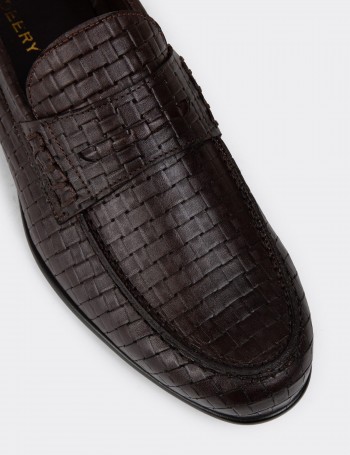 Men's Brown Leather Loafers