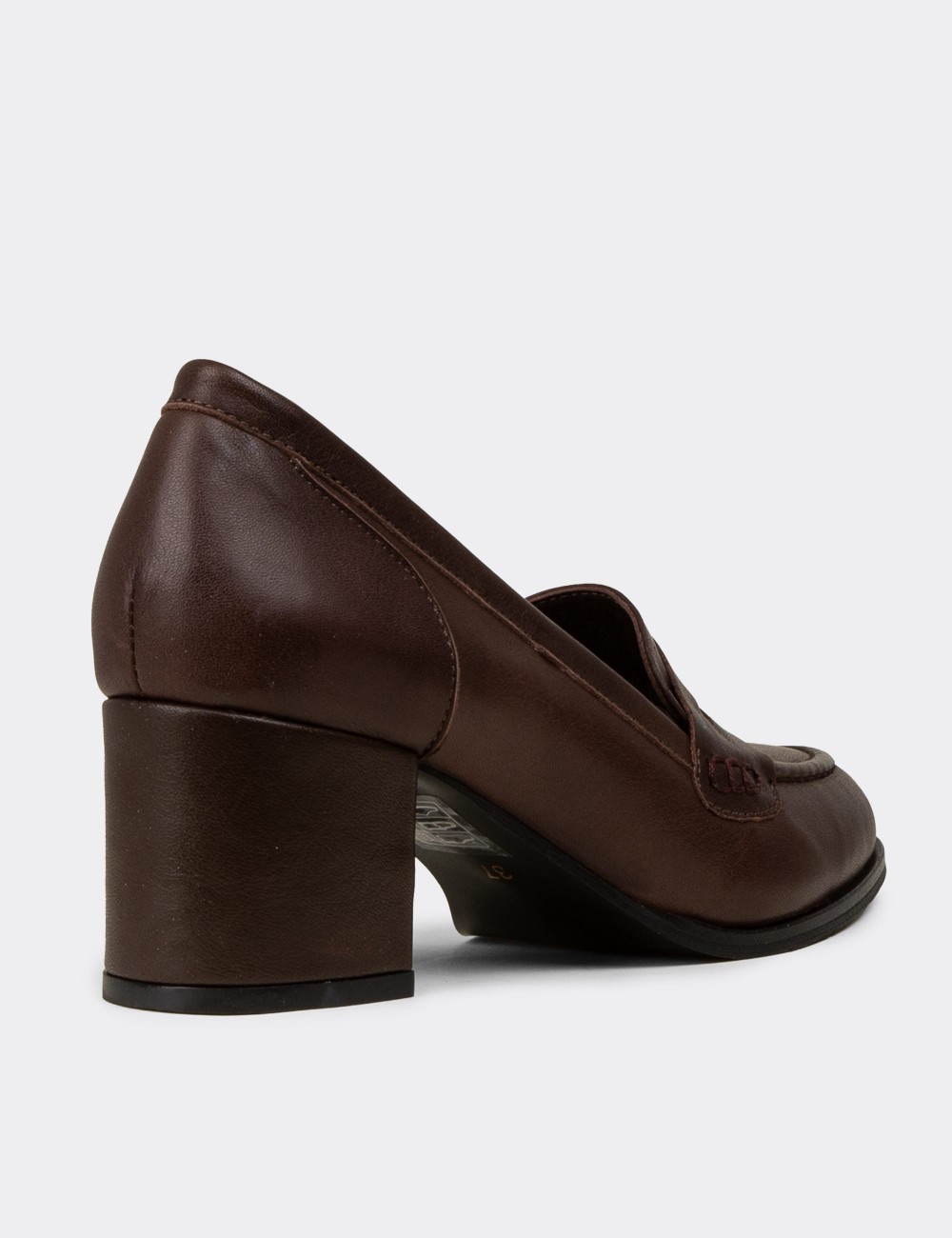 Women's Brown Leather Moccasins - A3440ZKHVM01 Women's Brown Leather Moccasins - A3440ZKHVM01