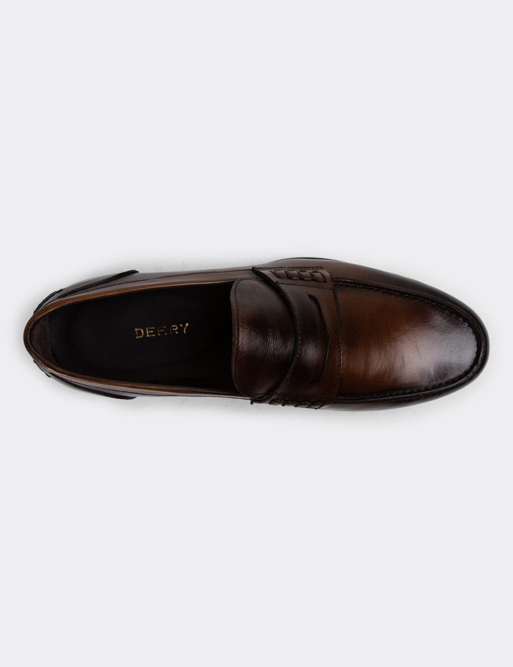 Men's Tan Leather Loafers - 01978MTBAC01 Men's Tan Leather Loafers - 01978MTBAC01