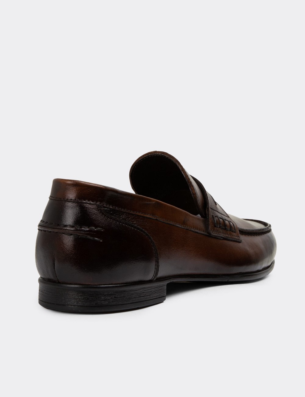 Men's Tan Leather Loafers - 01978MTBAC01 Men's Tan Leather Loafers - 01978MTBAC01