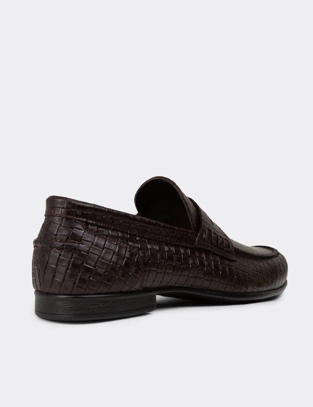 Men's Brown Leather Loafers - 01978MKHVC10 Men's Brown Leather Loafers - 01978MKHVC10