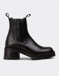 Women's Black Leather Boots