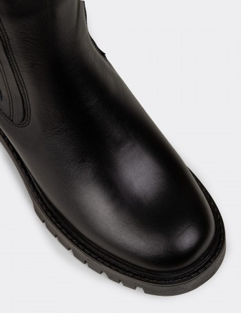 Women's Black Leather Boots