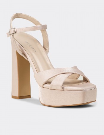 Women's Beige High Heels