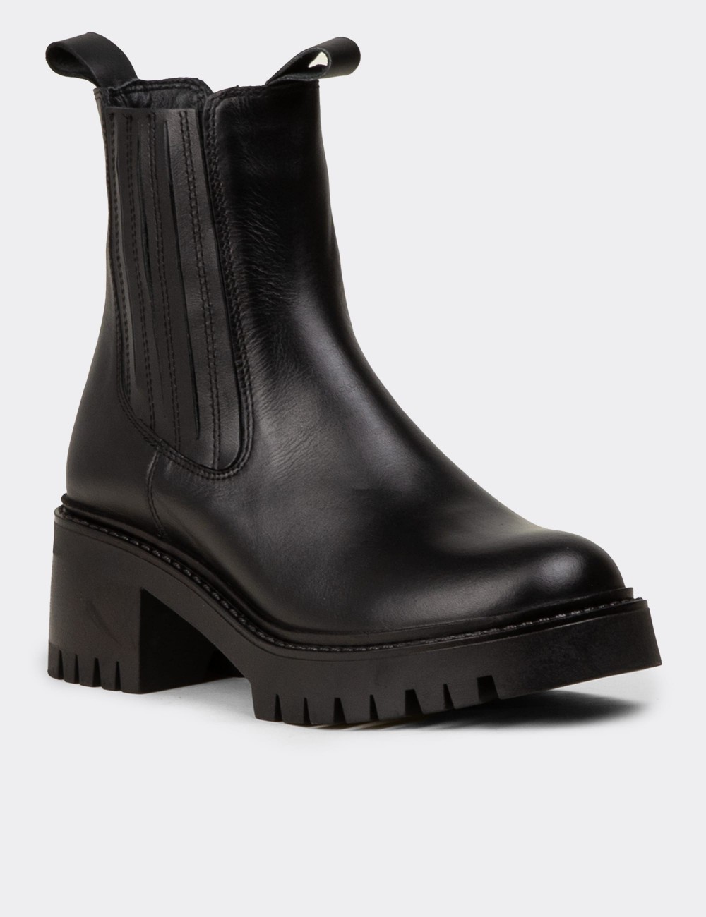 Women's Black Leather Boots - R2562ZSYHC01 Women's Black Leather Boots - R2562ZSYHC01
