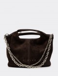 Brown Suede Leather Shoulder Bag