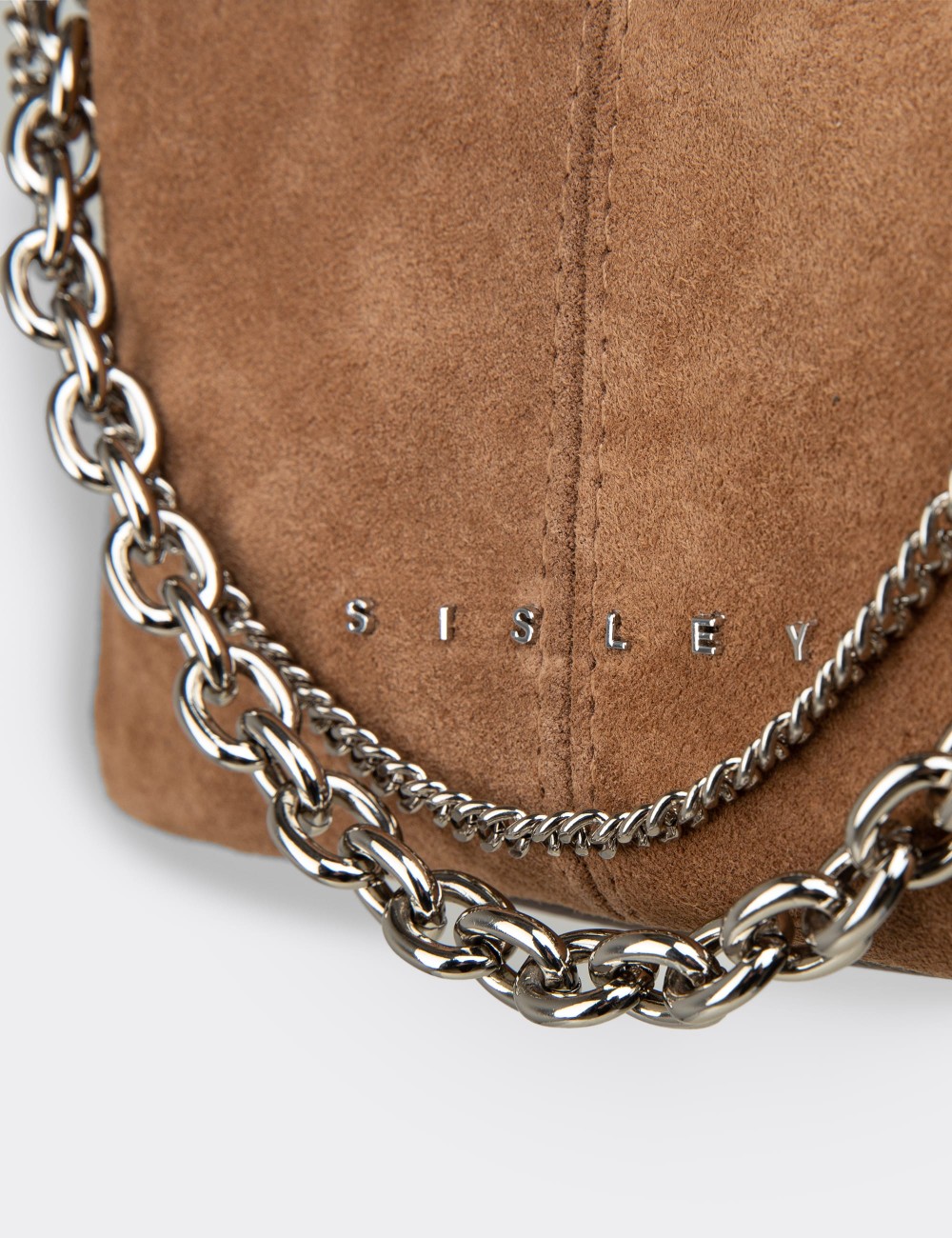 Tan Suede Leather Shoulder Bag - SL299ZTBAY01