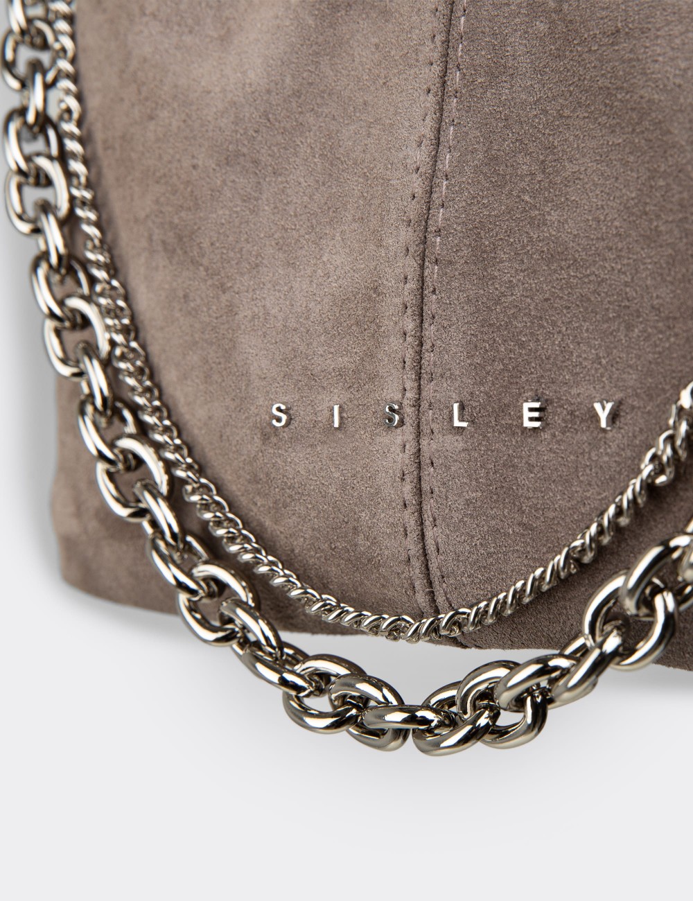 Sandstone Suede Leather Shoulder Bag - SL299ZVZNY01