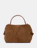 Tan Suede Leather Shoulder Bag