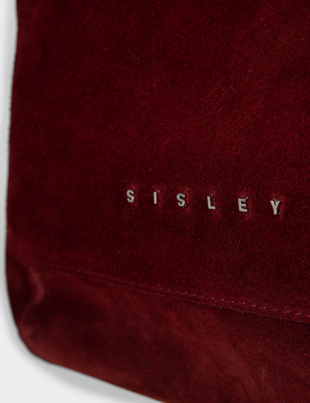 Burgundy Suede Leather Shoulder Bag - SL303ZBRDY01