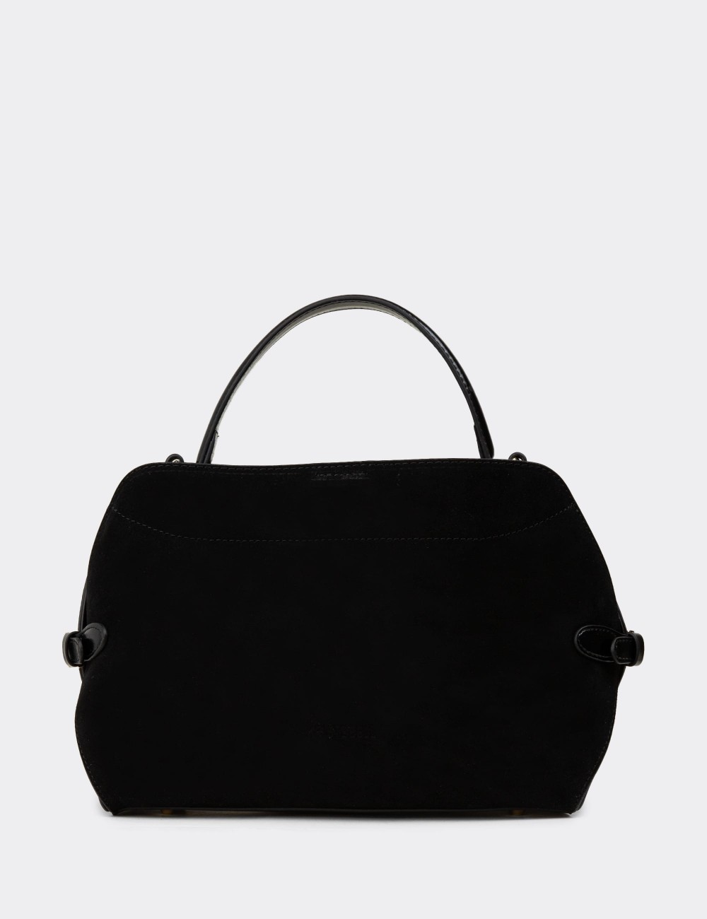 Black Suede Leather Shoulder Bag - K2708ZSYHY01