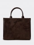 Brown Suede Leather Shoulder Bag