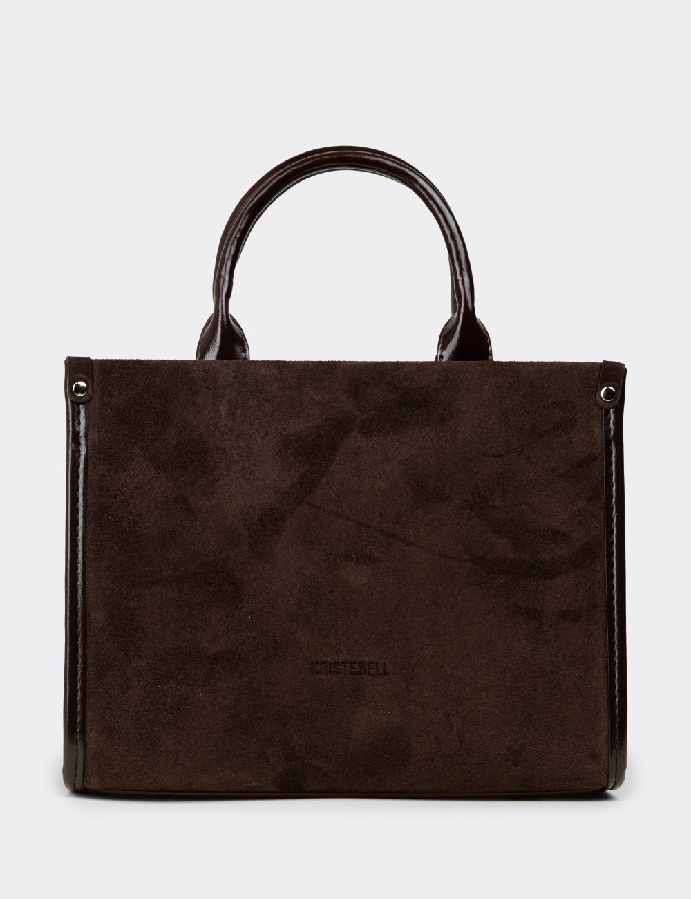 Brown Suede Leather Shoulder Bag - K7458ZKHVY01